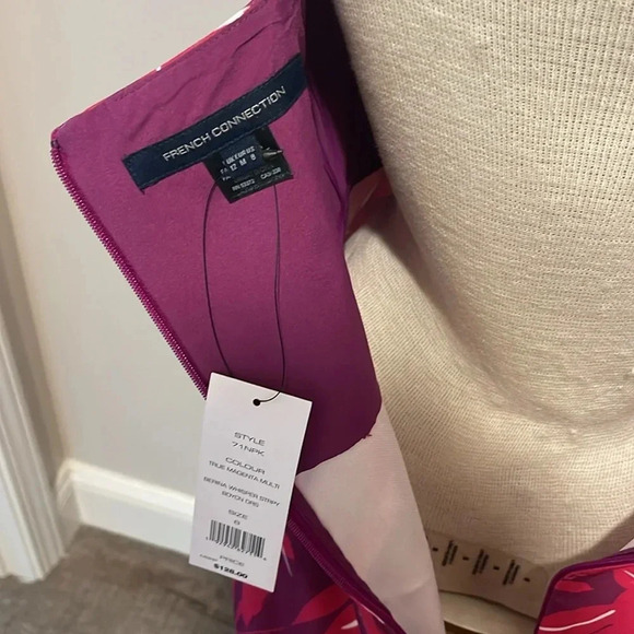 NWT!! French Connection - Berina Sweetheart Sundress - Pink/Purple - Size 8 - Picture 10 of 10